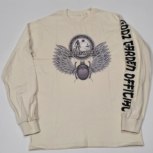 Long Sleeve Godz garden crest T-shirt with vinyl arm decals
